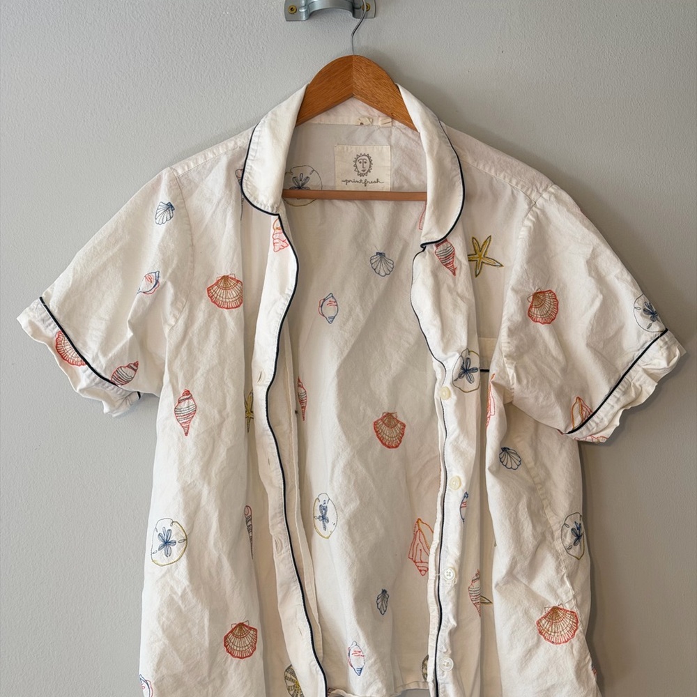 Printfresh Seashell Embroidered Women's Pajama Set - image 3